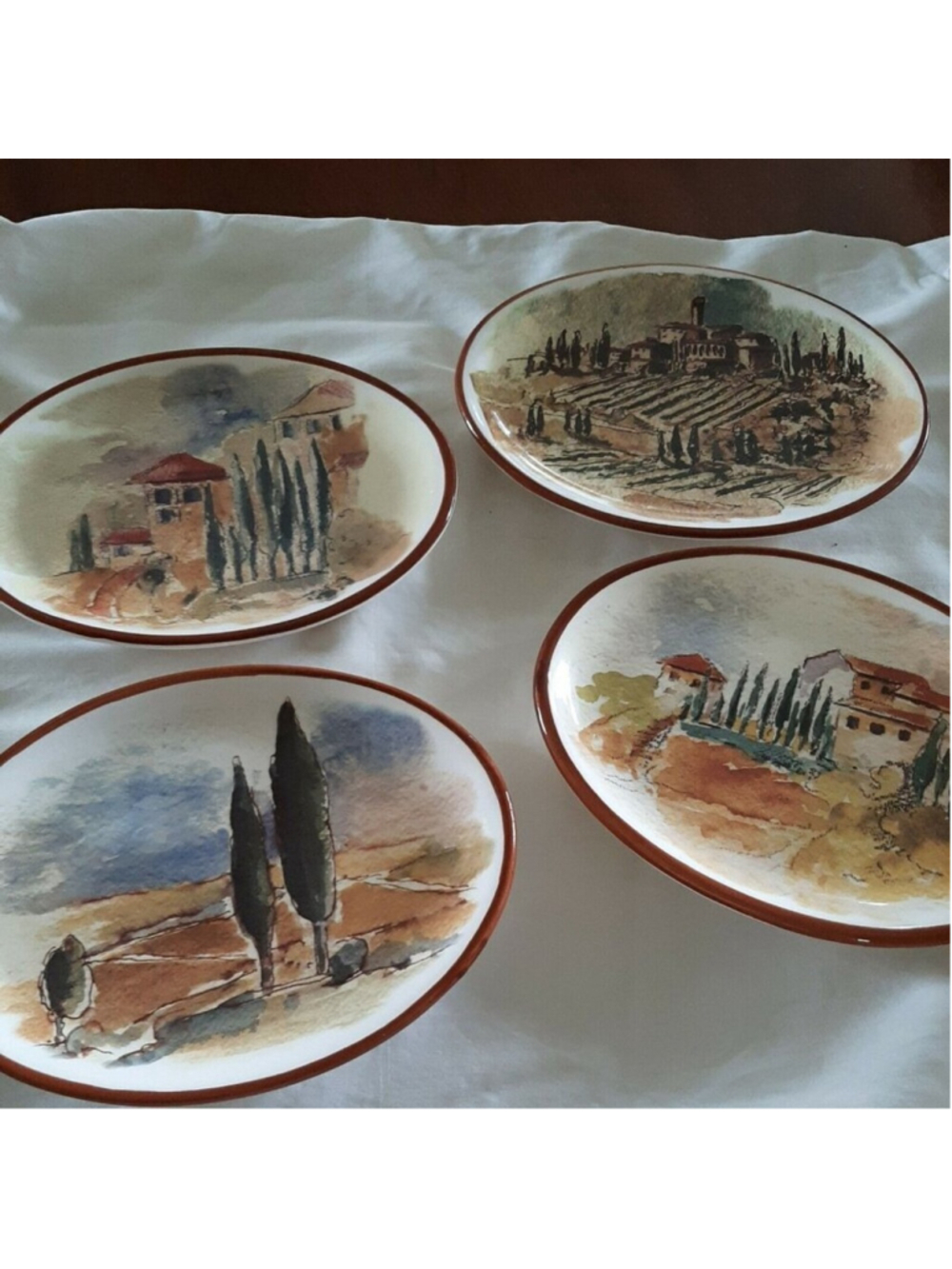 Williams-sonoma 4 Portugal Ceramic Tuscan Appetizer Plates
